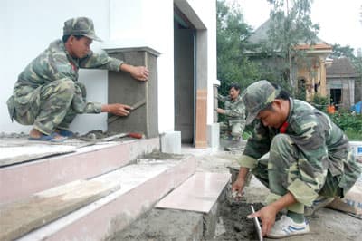 Chung vui trong ngôi nhà mới
