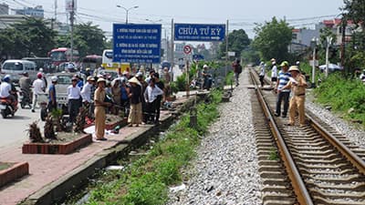 Tai nạn tàu hỏa, một phụ nữ tử vong