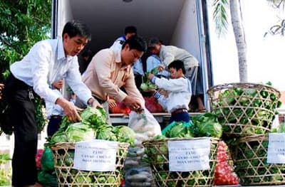 Rau sạch tặng Trường Sa
