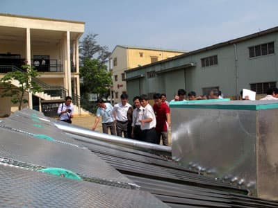 Chế tạo máy sấy nông sản/lúa bằng năng lượng mặt trời sử dụng ống nhiệt thủy tinh chân không