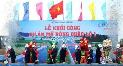 Khởi công dự án mở rộng quốc lộ 1