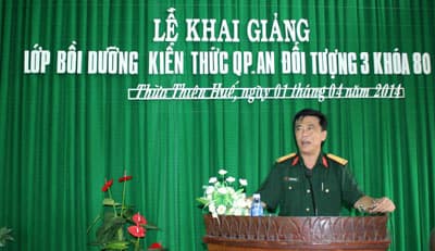 Bồi dưỡng kiến thức quốc phòng-an ninh cho đối tượng 3