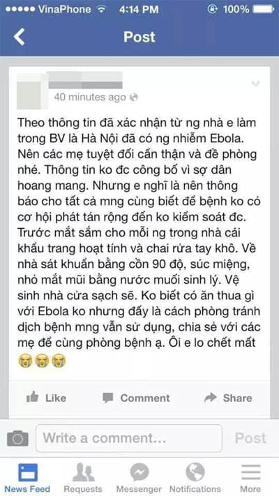 Làm rõ danh tính kẻ tung tin có người nhiễm Ebola ở BV Bạch Mai