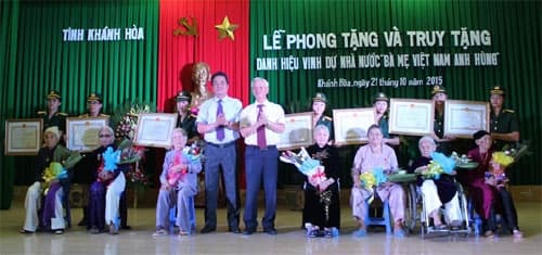Khánh Hòa: Phong tặng và truy tặng Danh hiệu Bà mẹ Việt Nam anh hùng