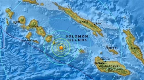 Động đất mạnh 7.0 độ Richter ngoài khơi quần đảo Solomon