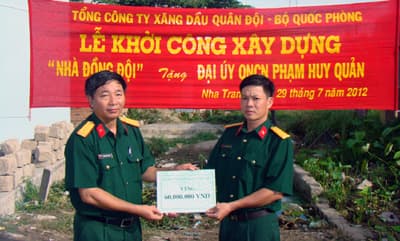 Tổng công ty Xăng dầu Quân đội khởi công xây dựng "Nhà đồng đội"