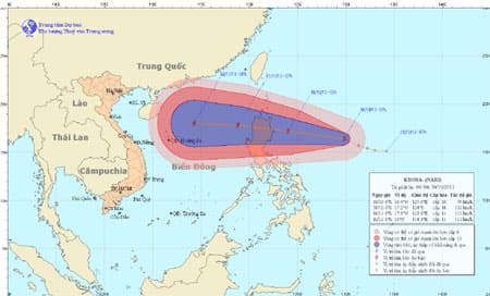 Tin bão gần Biển Đông