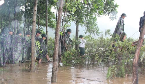 “Trận đánh” trong mưa