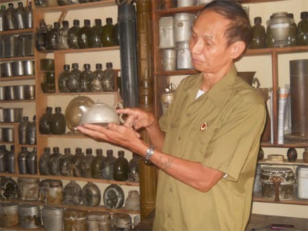 “Bảo tàng” kỷ vật chiến trường của ông Đổng