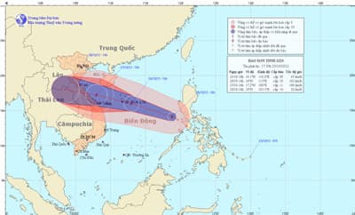 Bão Sơn Tinh có gió giật tới cấp 13