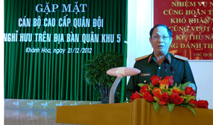 Gặp mặt hơn 100 tướng lĩnh, cán bộ cao cấp quân đội nghỉ hưu trên địa bàn quân khu 5
