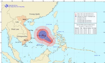 Vào Biển Đông, siêu bão Bopha thành cơn bão số 9
