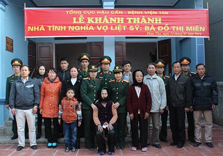 Bệnh viện 105, hỗ trợ xây  nhà tình nghĩa cho đối tượng chính  sách