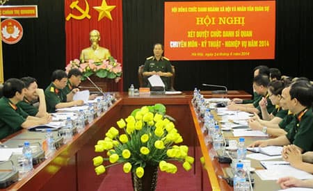Xét duyệt chức danh sĩ quan chuyên môn - kỹ thuật - nghiệp vụ Ngành XH&NVQS