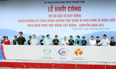 Khởi công dự án đường giao thông từ Cảng hàng không Thọ Xuân đi Khu kinh tế Nghi Sơn