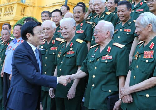 Chủ tịch nước Trương Tấn Sang gặp mặt Ban liên lạc Mặt trận Tây Nguyên B3, Quân đoàn 3