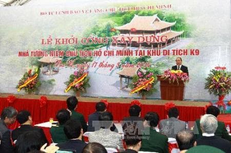 Phó Thủ tướng Nguyễn Xuân Phúc phát lệnh khởi công xây dựng Nhà tưởng niệm Chủ tịch Hồ Chí Minh