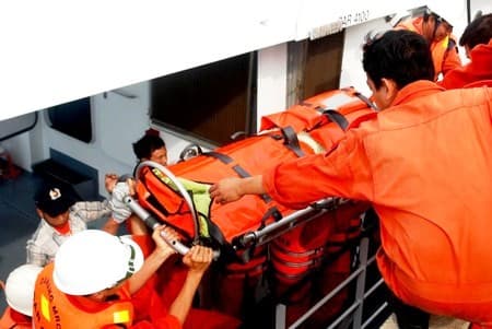 Cứu được một ngư dân bị nạn trên vùng biển Côn Đảo