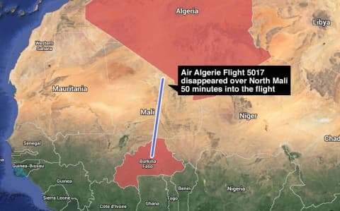 Công bố quốc tịch hành khách trên máy bay Algeria mất tích