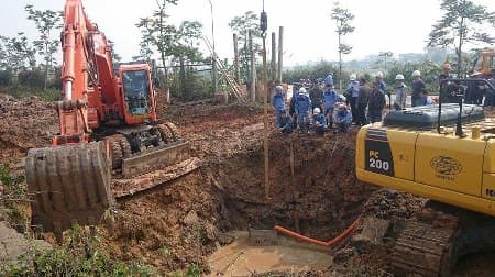 Lại vỡ đường ống dẫn nước sạch sông Đà về Hà Nội