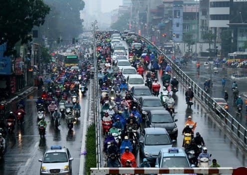 Cả nước có mưa rào rải rác và dông về đêm