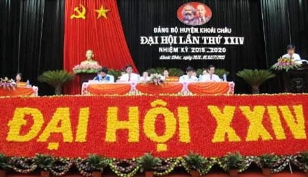 Đại hội Đảng bộ huyện Khoái Châu, tỉnh Hưng Yên lần thứ XXIV