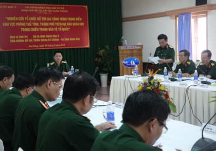 Đánh giá đề tài khoa học quân sự cấp Bộ Quốc phòng