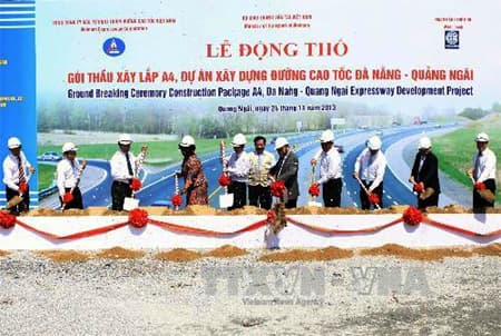 Động thổ gói thầu đầu tiên của đường cao tốc Đà Nẵng - Quảng Ngãi