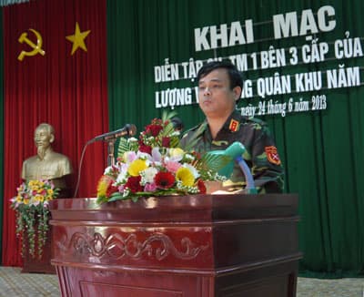 Quân khu 5 khai mạc Diễn tập Chỉ huy-Tham mưu một bên ba cấp