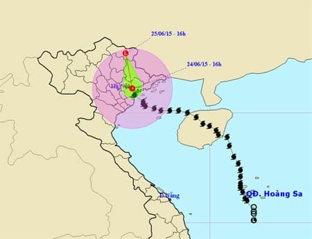 Bão số 1 đã suy yếu thành áp thấp nhiệt đới