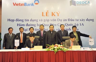Vietinbank ký kết hợp đồng tín dụng và đầu tư hầm đường bộ qua Đèo Cả