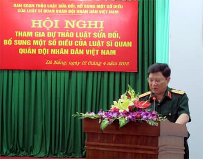 Góp ý kiến sửa đổi một số điều của Luật Sĩ quan