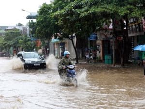 Hoàn lưu bão số 5 gây ngập lụt tại Sơn La