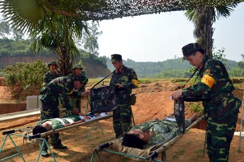 Thực mục sở thị trạm quân y dã chiến thời bình