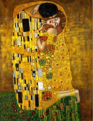 Say cùng “Nụ hôn” của Gustav Klimt