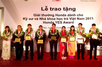 10 sinh viên Việt Nam nhận Giải thưởng Honda YES Award