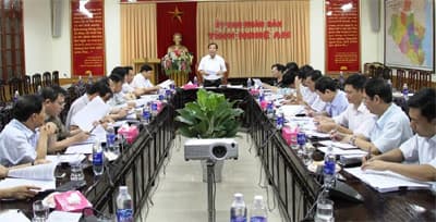 Đoàn kiểm tra của Ban Bí thư làm việc tại UBND tỉnh Nghệ An