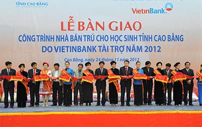 Vietinbank tặng nhà sinh hoạt cho học sinh vùng cao Hà Quảng
