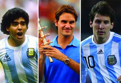 Federer được so với Maradona và Messi
