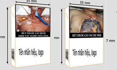 Cảnh báo sức khỏe phải chiếm 50% diện tích vỏ bao thuốc lá