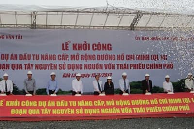 Khởi công dự án nâng cấp đường Hồ Chí Minh đoạn qua Tây Nguyên