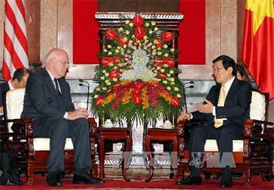 Chủ tịch nước Trương Tấn Sang tiếp Chủ tịch Thường trực Thượng viện  Hoa Kỳ