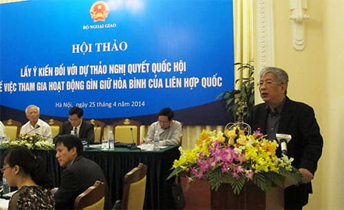 Đẩy nhanh tiến trình tham gia hoạt động gìn giữ hòa bình của Liên hợp quốc
