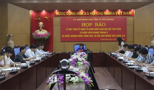 Họp báo công bố các hoạt động kỷ niệm 70 năm Cách mạng Tháng Tám và Quốc khánh 2-9