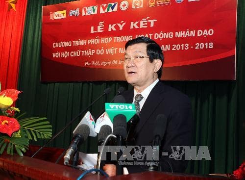 Chủ tịch nước Trương Tấn Sang: Nhân đạo là truyền thống tốt đẹp của dân tộc Việt Nam