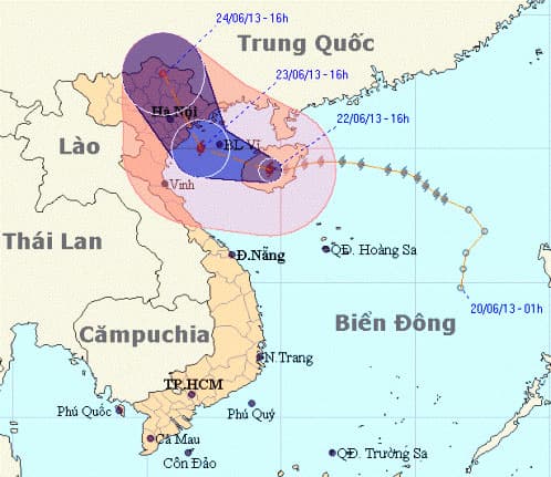 Dự báo bão số 2 suy yếu thành áp thấp