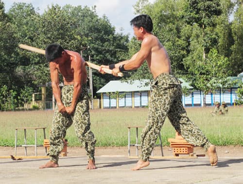 Bộ đội Đặc công biểu diễn võ thuật