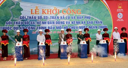 Khởi công hai gói thầu thuộc dự án hồ chứa nước lớn thứ ba Việt Nam