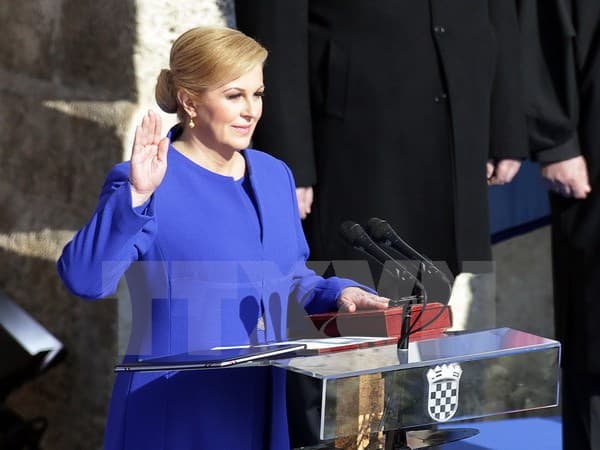 Tổng thống Croatia tuyên thệ nhậm chức