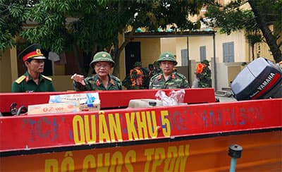 Bộ tư lệnh Quân khu 5 kiểm tra phòng chống bão số 12